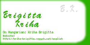 brigitta kriha business card